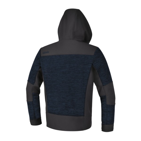 Beta Tools 7637B Technical fleece hoodie with softshell fabric inserts XS, S, M, L, XL, XXL, XXXL