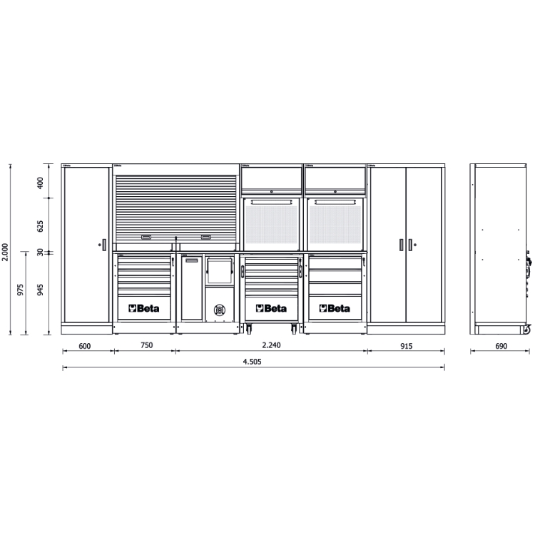 BETA RSC50 New Comprehensive workshop equipment combination RSC50