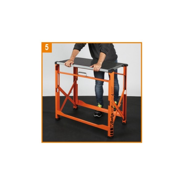 BETA Tools C56PL O Folding Workbench, Light Version 18.5kg, Compact, 200kg Load Capacity, 800x500mm Worktop
