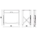 BETA Tools C56PL O Folding Workbench, Light Version 18.5kg, Compact, 200kg Load Capacity, 800x500mm Worktop