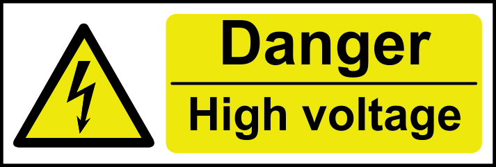 Danger High voltage - SAV (300 x 100mm)