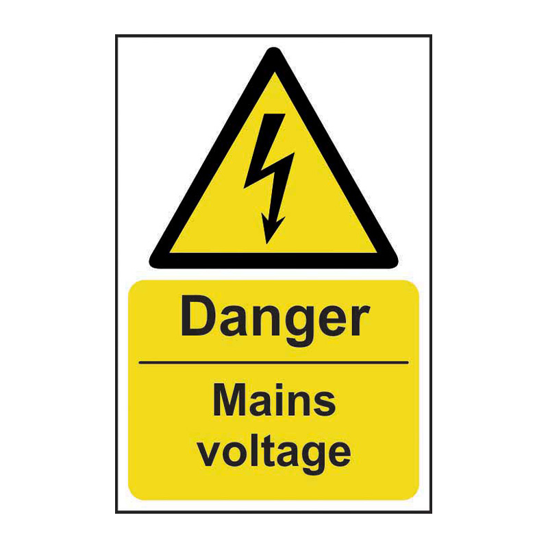 Danger Mains voltage - SAV (400 x 600mm)