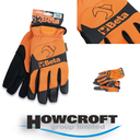 BETA Tools 9574O Work gloves, with stretch-elastic cuffs, reinforced thumbs and index fingers, made from touchscreen capable synthetic leather, M-XXL