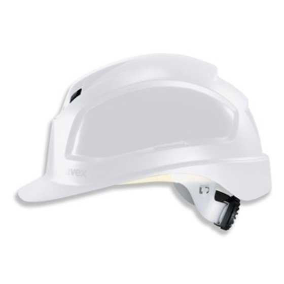 uvex pheos B-WR Long brim PPE Safety Helmet. Size 52 to 61 cm. Euroslot adapter for attaching earmuffs and uvex pheos visor. 