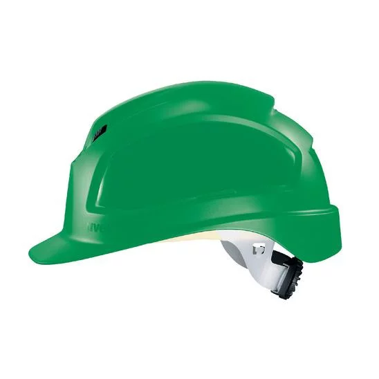 uvex pheos B-WR Long brim. Size 52 to 61 cm. Euroslot adapter for attaching earmuffs and uvex pheos visor. Six-point textile band attachment. PPE Safety Helmet