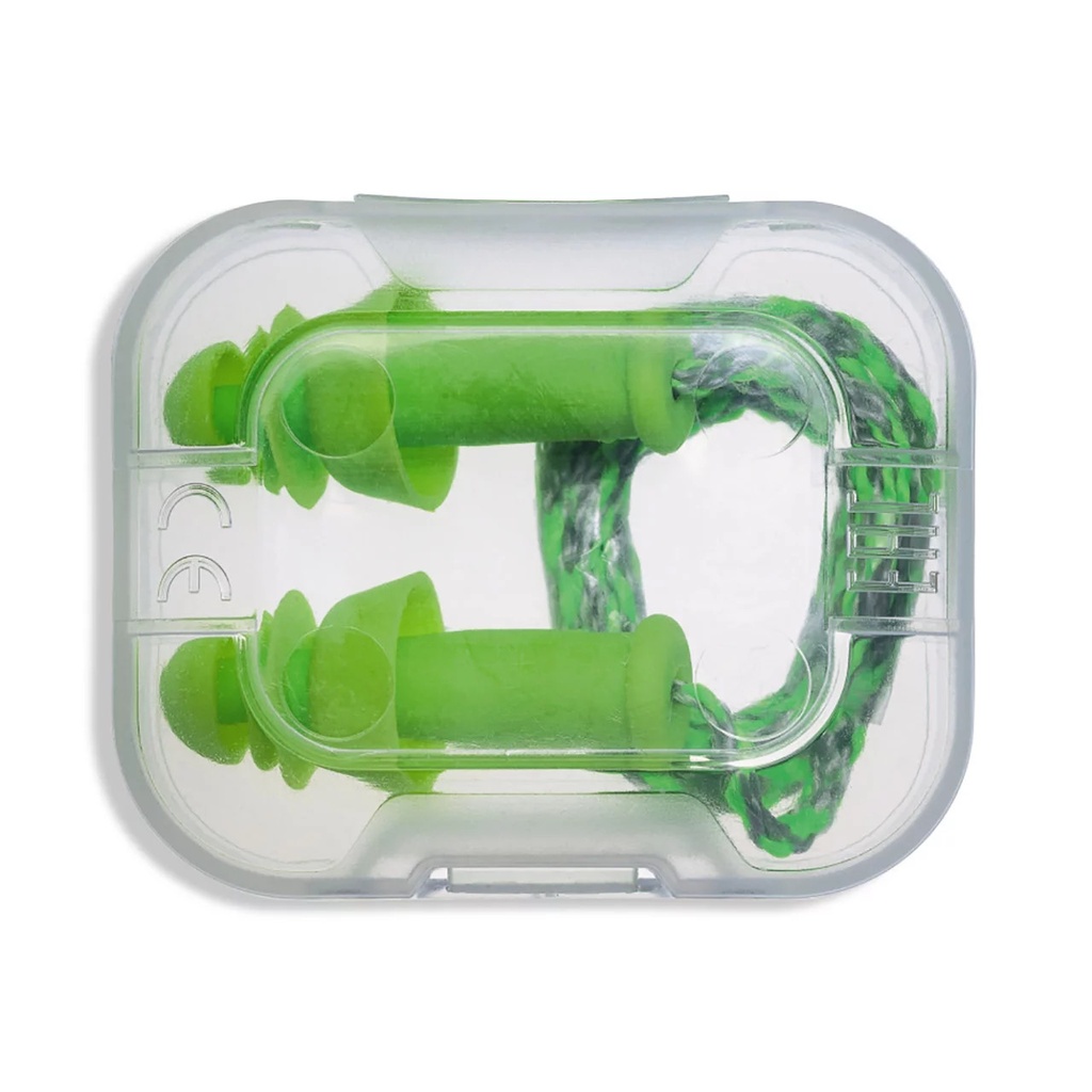 uvex whisper+ reusable corded plug in mini box (plastic). Complete with hygiene box for easy storage between uses. PPE Hearing Protection. 50 pairs