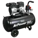 Sealey SAC5000S 50L Low Noise Oil Free Direct Drive Air Compressor 1hp