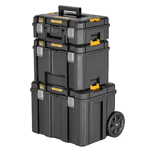 DEWALT DWST83517-1 TSTAK IP54 Mobile Box, Deep Box & Shallow Box Bundle - Mobile Wheeled Toolbox Storage