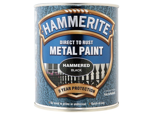 [HMMHFBL750] Direct to Rust Hammered Finish Metal Paint Black 750ml