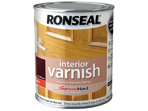 [RSLINGDM750] Interior Varnish Quick Dry Gloss Deep Mahogany 750ml