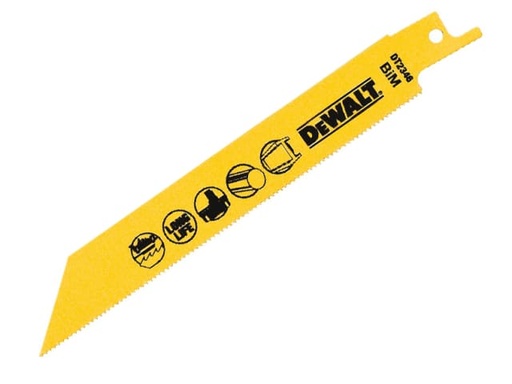 [DEWDT2346QZ] Bi-Metal Reciprocating Blade for Metal Cordless 152mm x 18 TPI (Pack 5)
