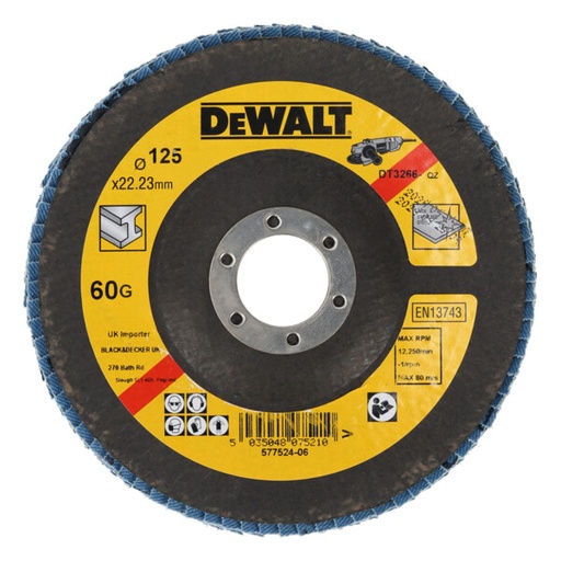 [DEWDT3266-QZ] DeWalt Opp Flap Disc - Type 29 Angled - 125mmx60G