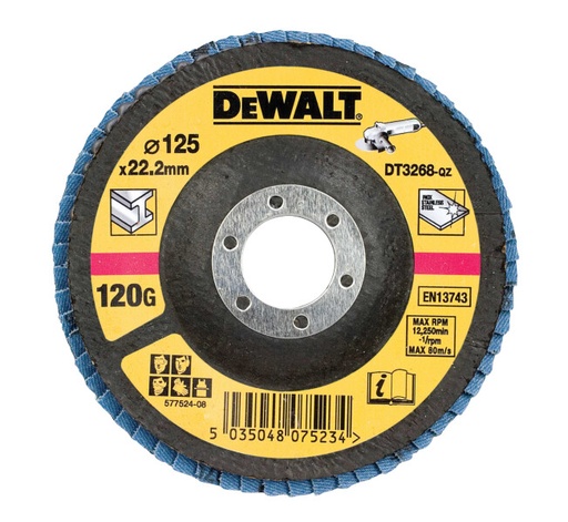 [DEWDT3268-QZ] DeWalt Opp Flap Disc - Type 29 Angled - 125mmx120G