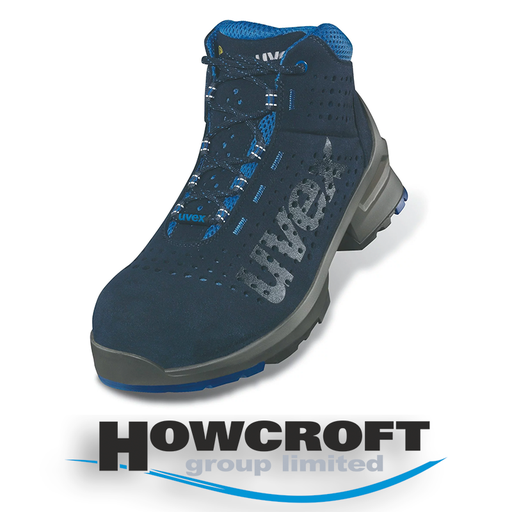 uvex 1 S1 SRC perforated lace-up boot, Protection class S1 SRC, ESD Cert, Available in sizes: 3-14