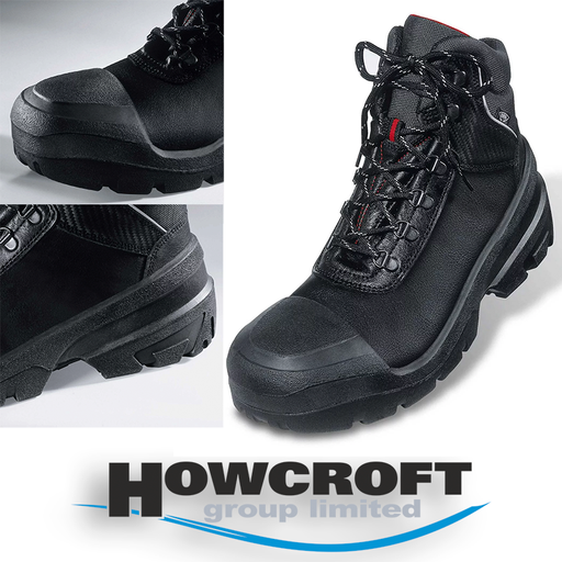 uvex 84012 quatro pro S3 SRC lace-up PPE safety boots, steel toe, heel cap, scuffcap, water-repellant, extra wide fit, UK 6-16 64034000