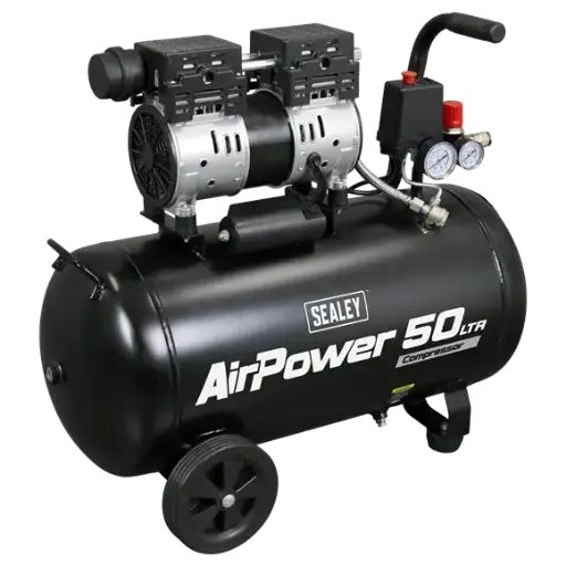 [SAC5000S] Sealey SAC5000S 50L Low Noise Oil Free Direct Drive Air Compressor 1hp