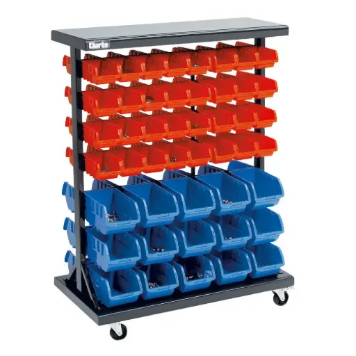 Clarke 4501620 CSR94 Mobile Double Sided Storage Bin Rack